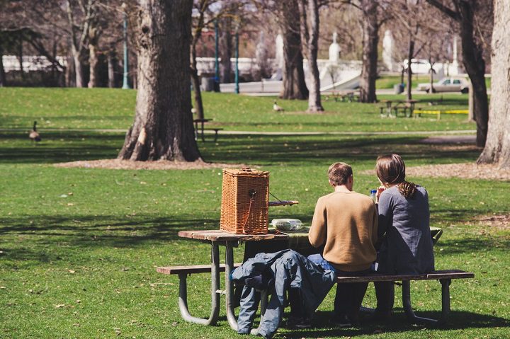 couple enjoying in the park 