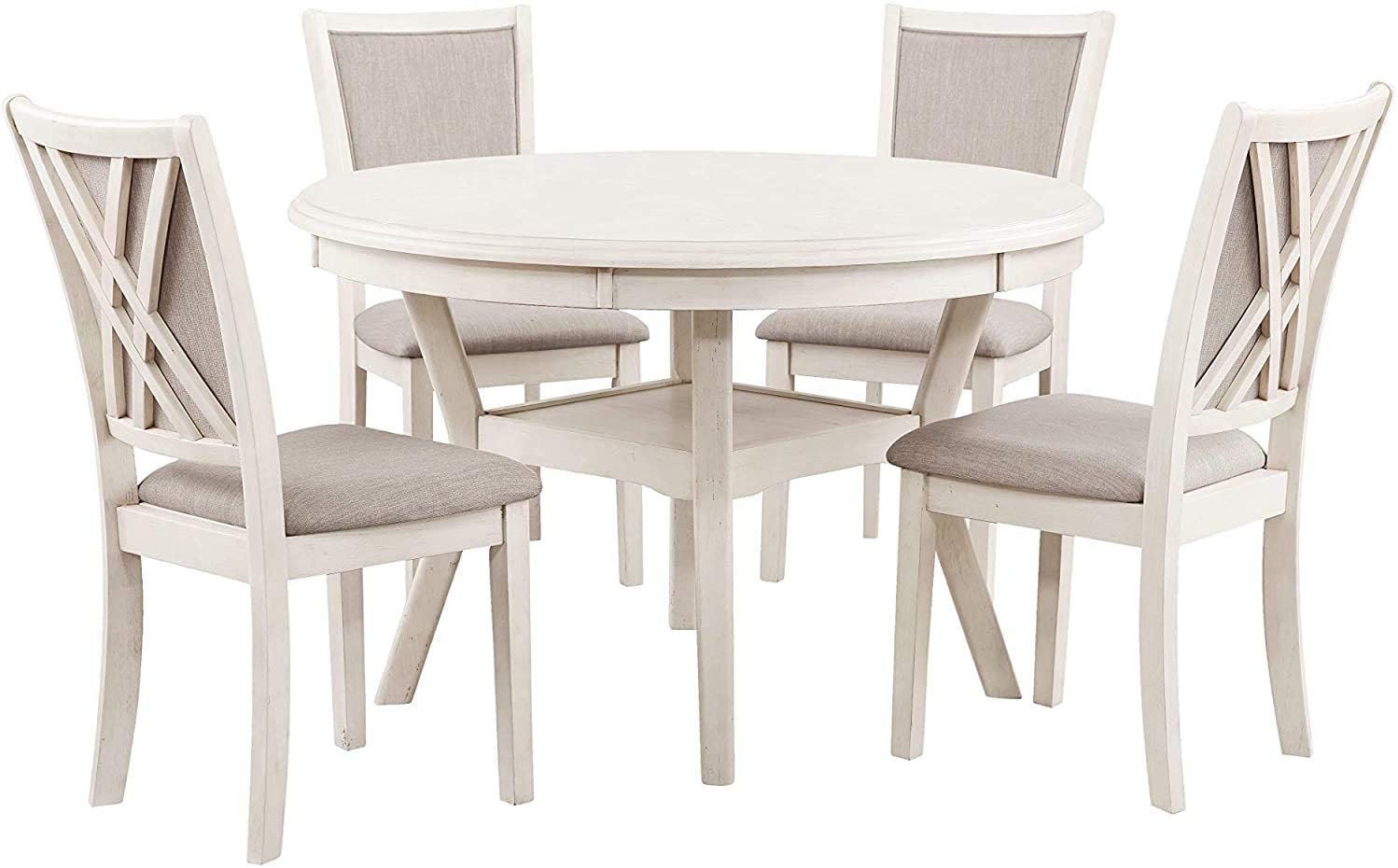 Bisque Color Classic 5-Piece Dining Table Set 