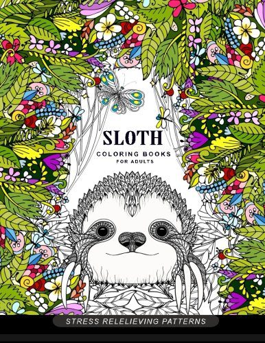 Sloth coloring book for adults