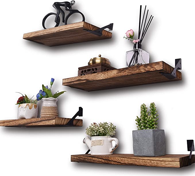 Rustic Wood Floating Shelves for Wall