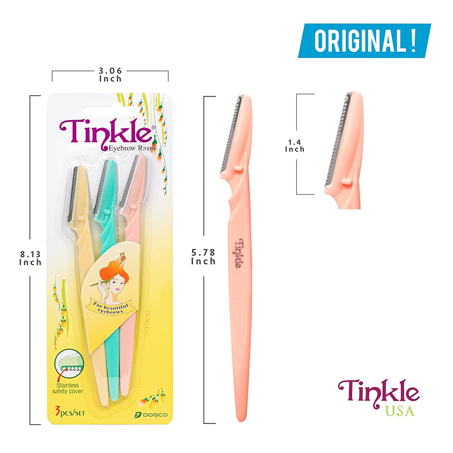 Dorco Tinkle 3 PCS Eyebrow