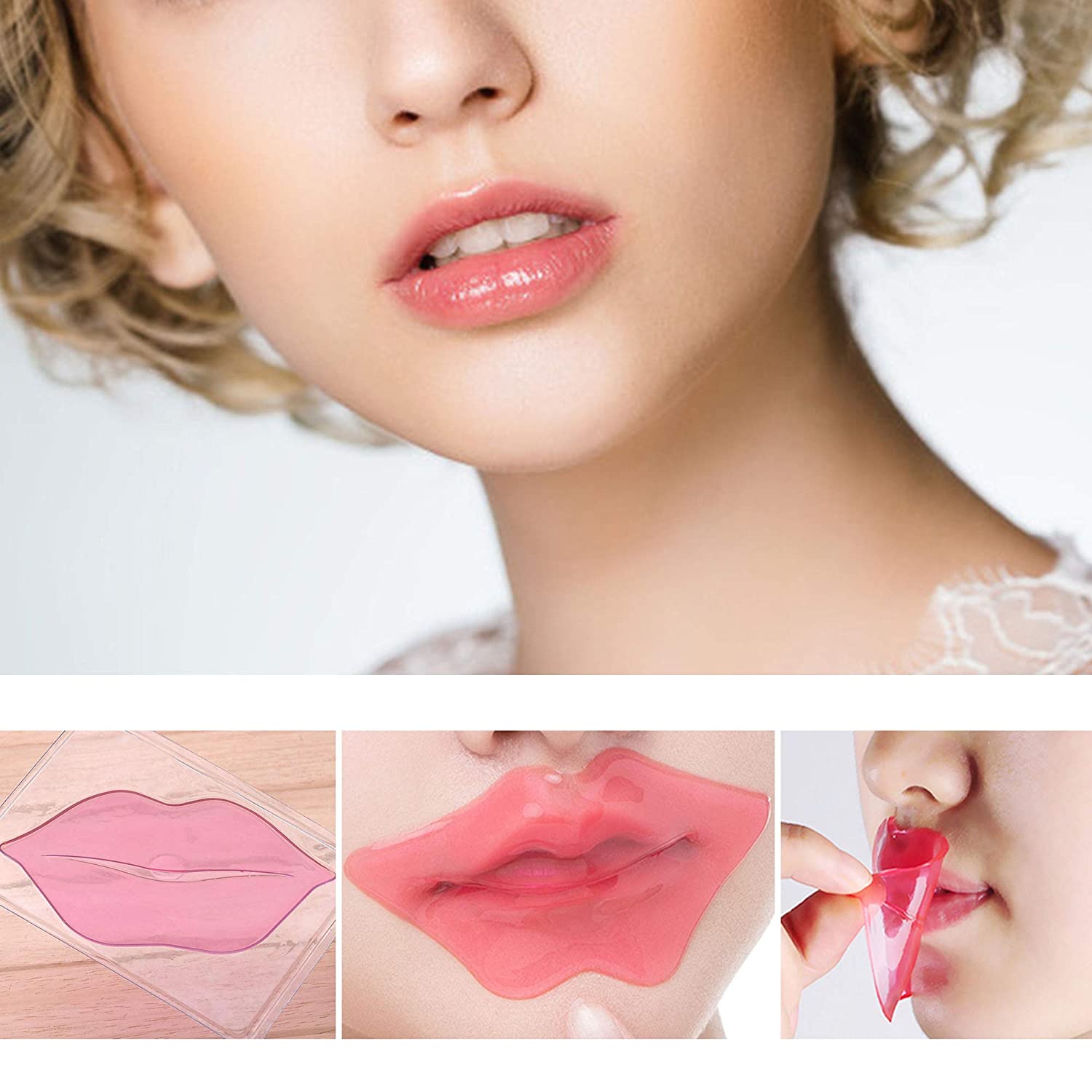FANICEA 30 Pack Pink Collagen Crystal Lip Masks