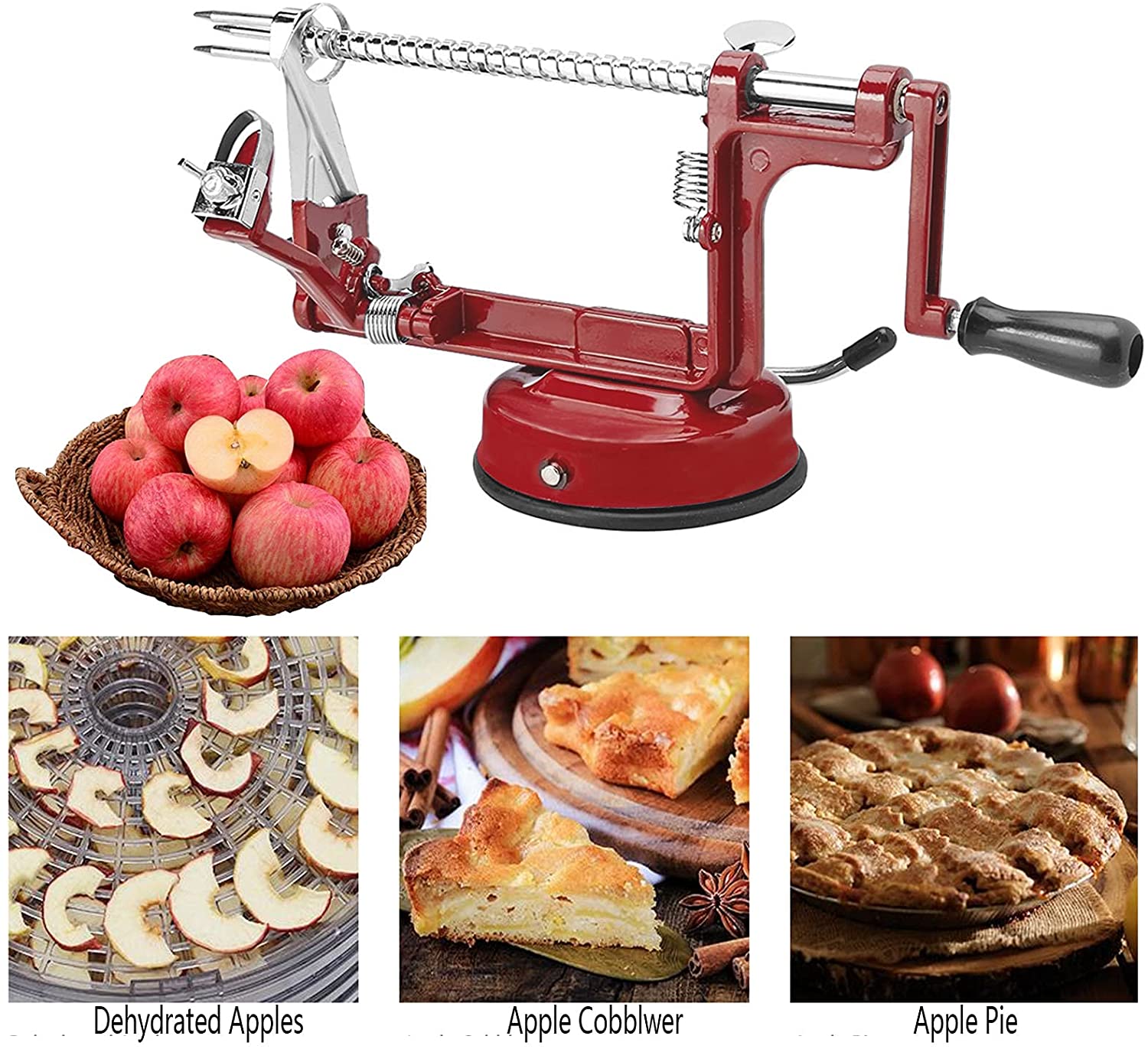 Stainless Steel Apple Peeler Corer and Slicer