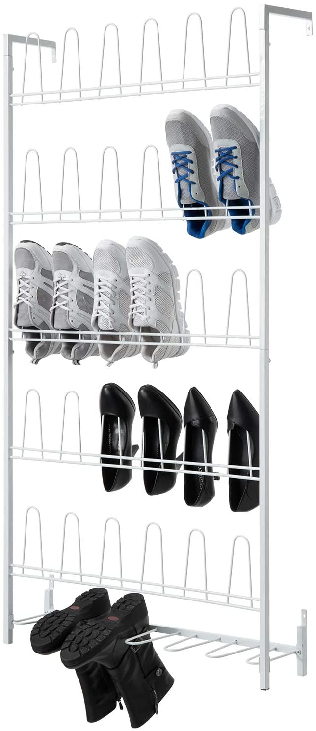 Wall mounted footwear organizer