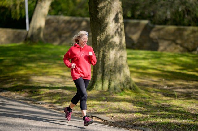 old woman exercise