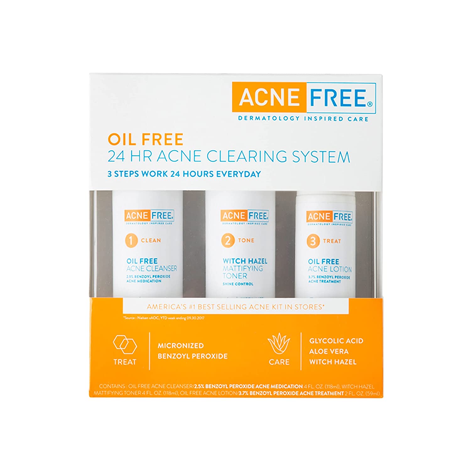 Acnefree 3 Step 24 Hour Acne Treatment Kit