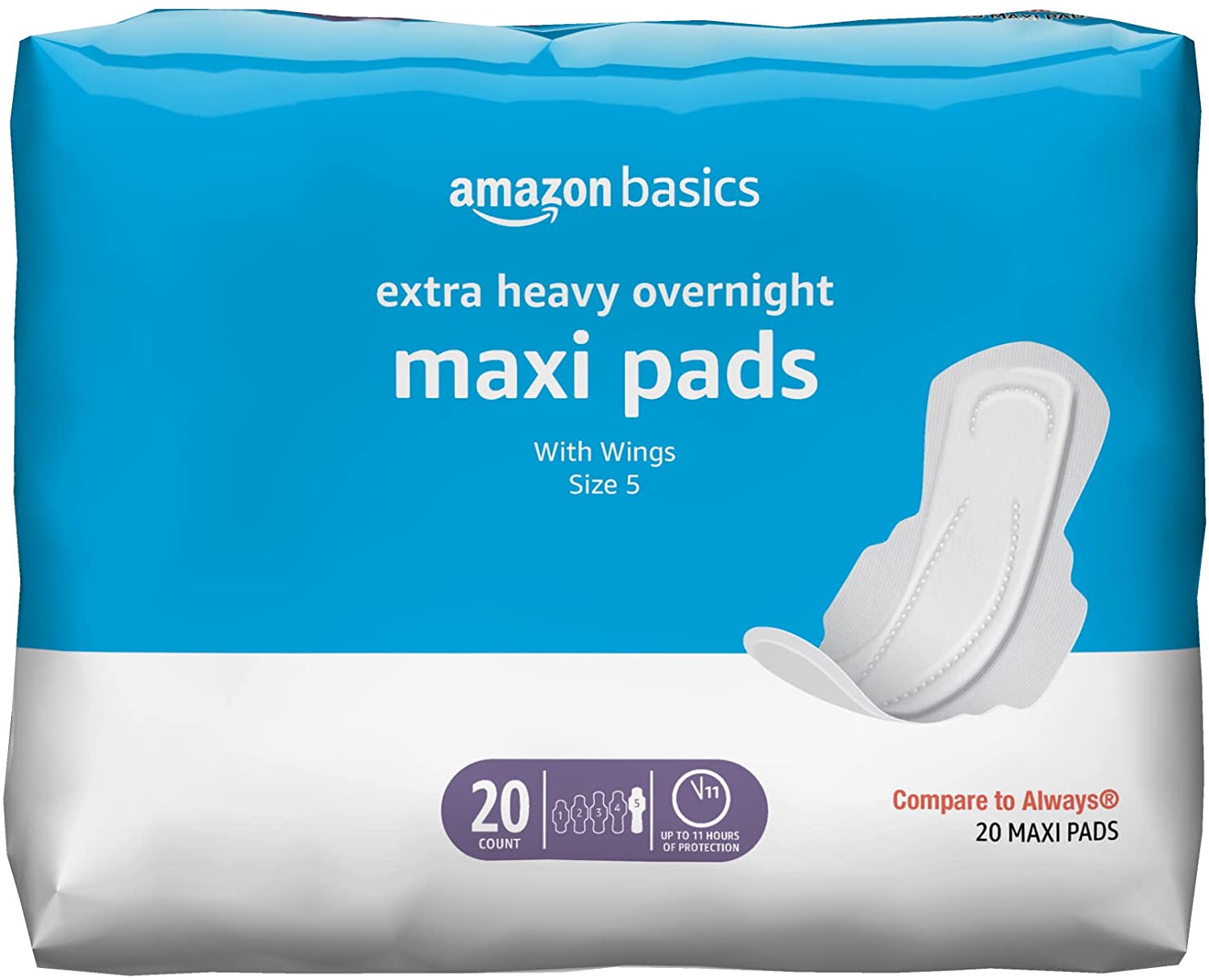 Amazon Basics Thick Maxi Pads with Flexi-Wings for Periods