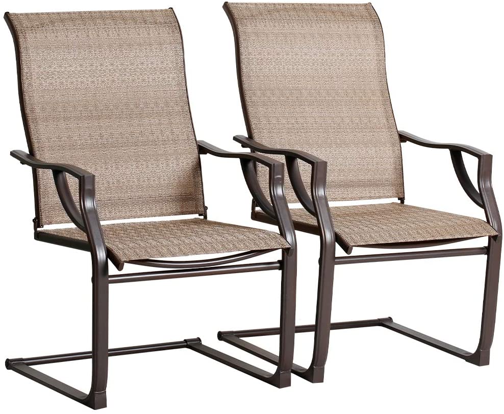 BALI OUTDOORS All-Weather Spring Motion Teslin Patio Dining Chairs