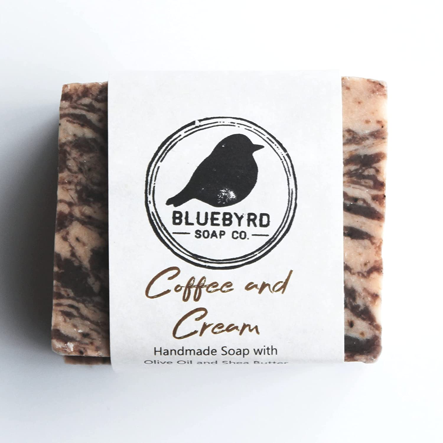 BLUEBYRD Soap Co. Coffee and Cream Exfoliating Soap Bar for Women