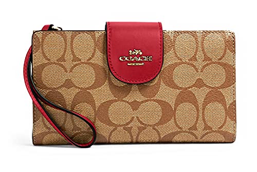 COACH Womens Tech Phone Wallet In Signature Canvas