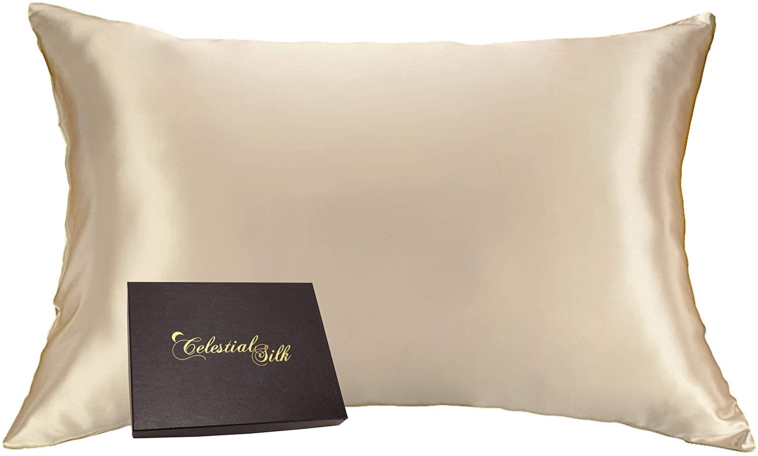 Celestial Silk 100% Silk Pillowcase for Hair Zippered Luxury 25 Momme Mulberry Silk Pillow Slip