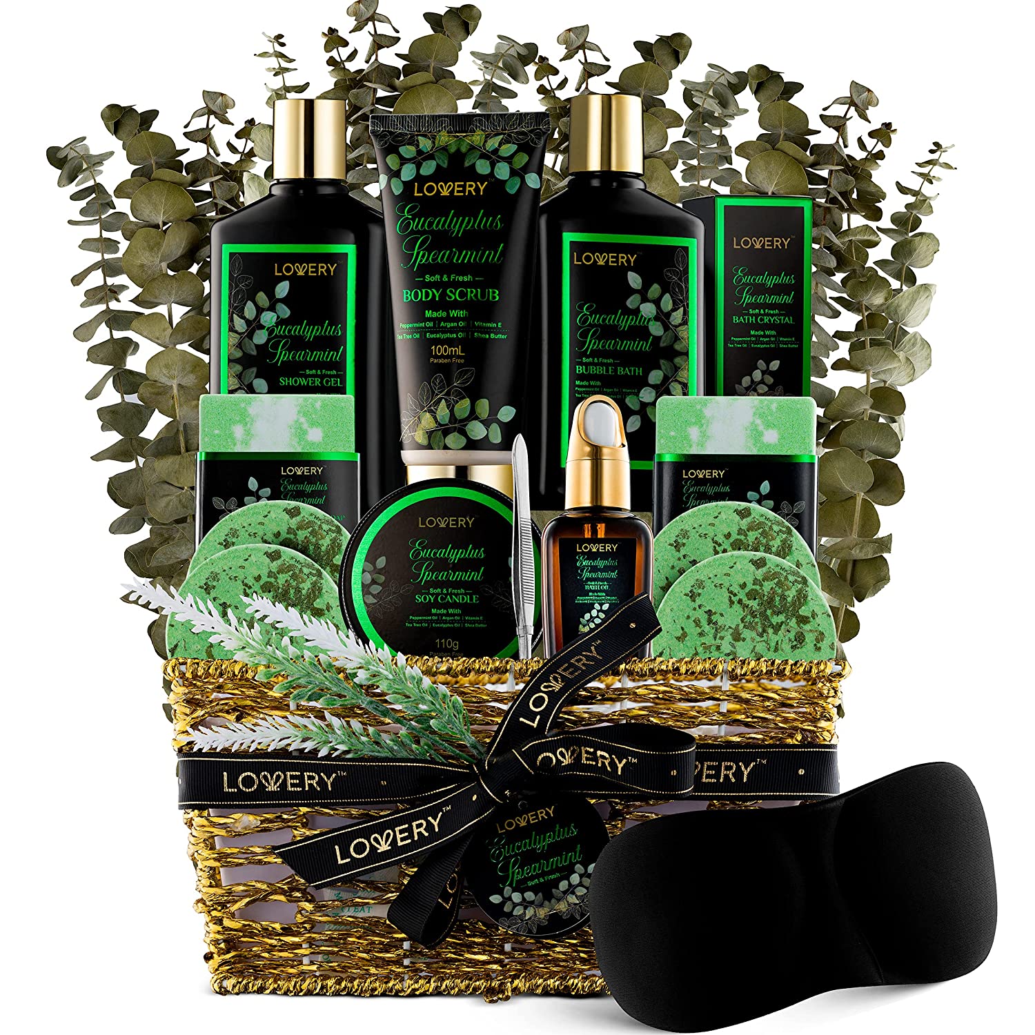 Eucalyptus Spearmint Bath Set - Luxury Aromatherapy Home Spa Set