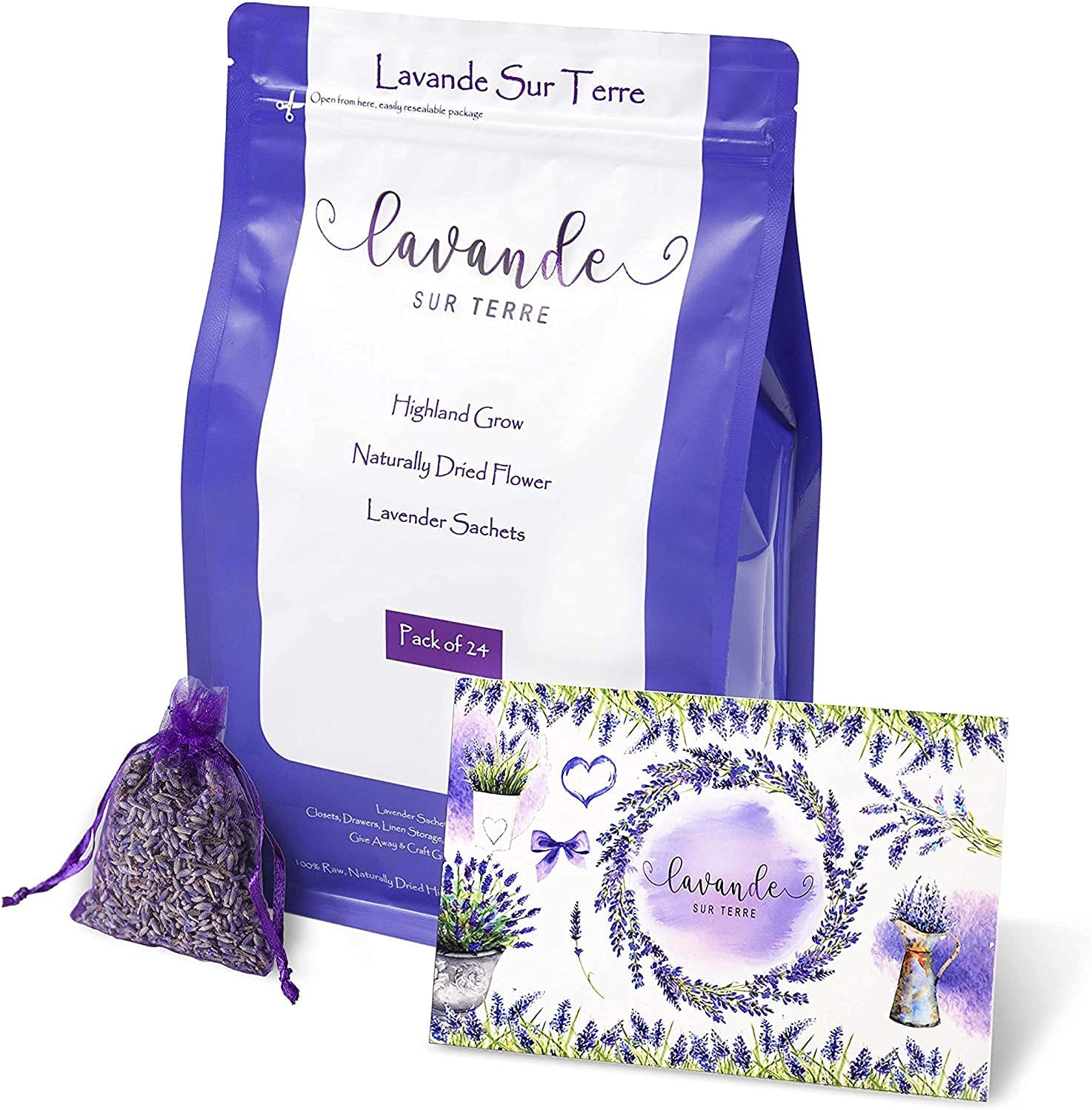 French Lavender Sachets for Drawers and Closets Fresh Scents