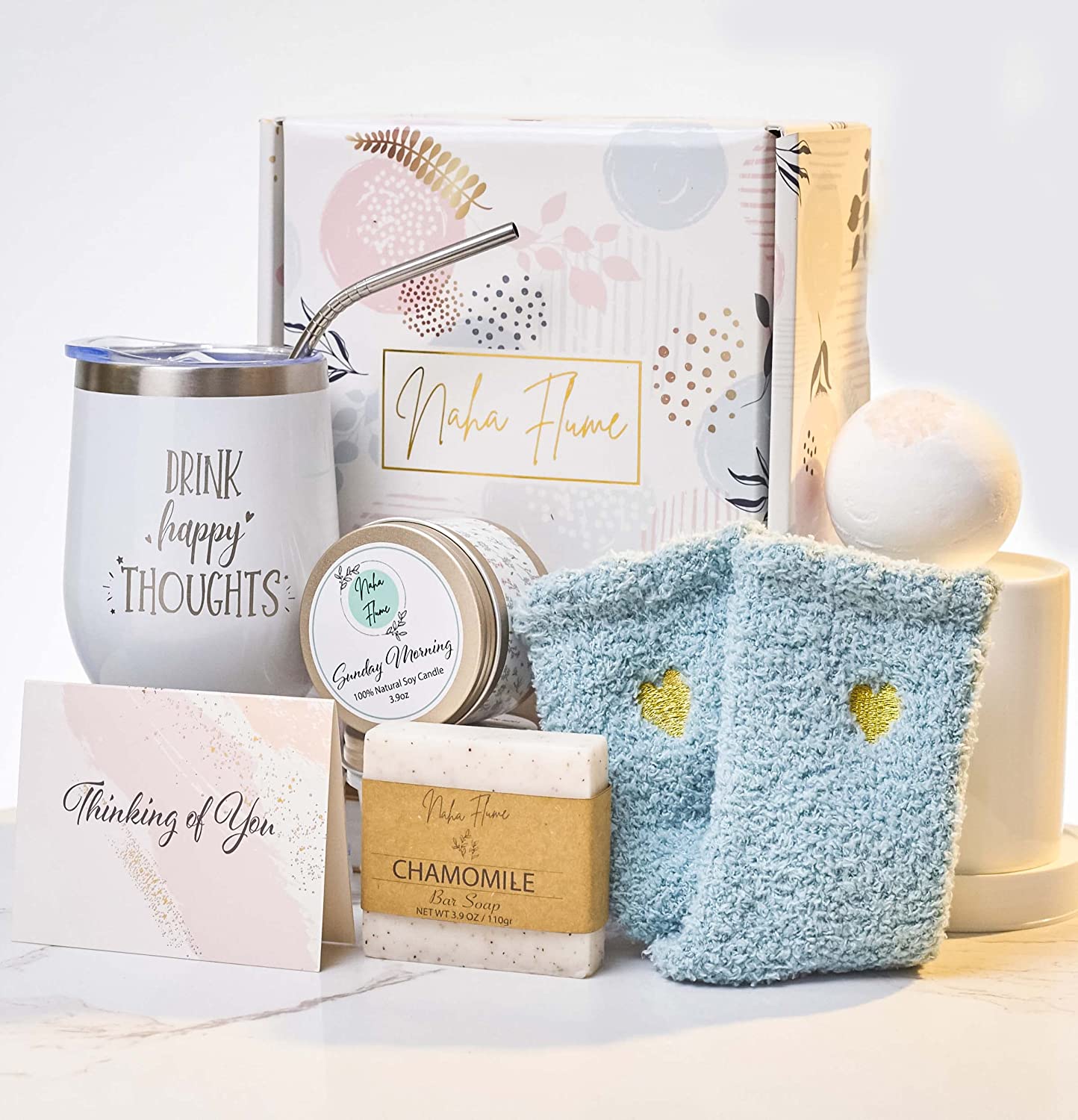 Gifts for Women – Luxury Spa Wine Tumbler Gift Basket Set