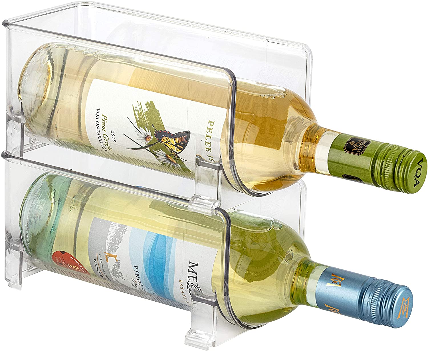 JINAMART Set of 2 Stackable Wine Storage Rack