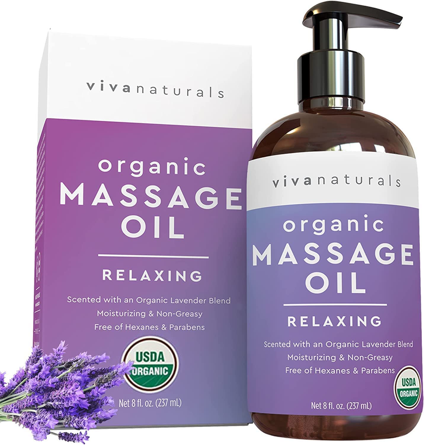 Organic Massage Oil with Lavender Scen