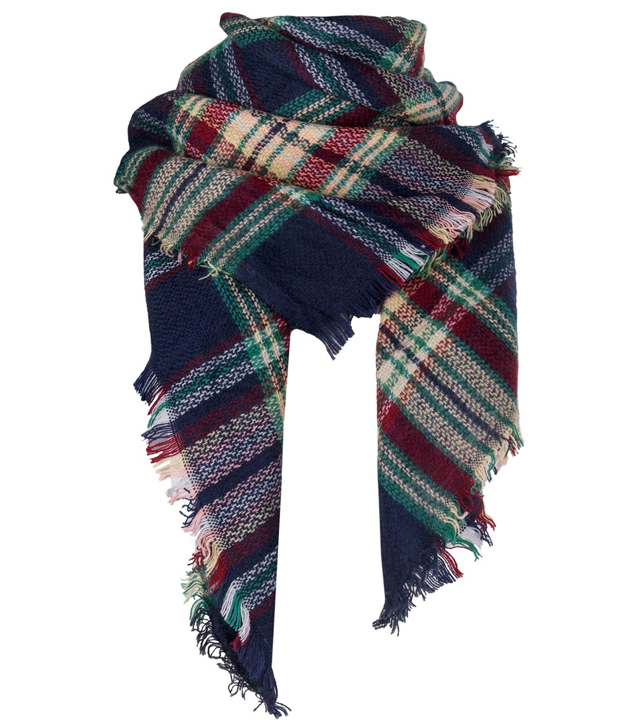 Plaid Blanket Scarf Winter Fall Scarfs for Women