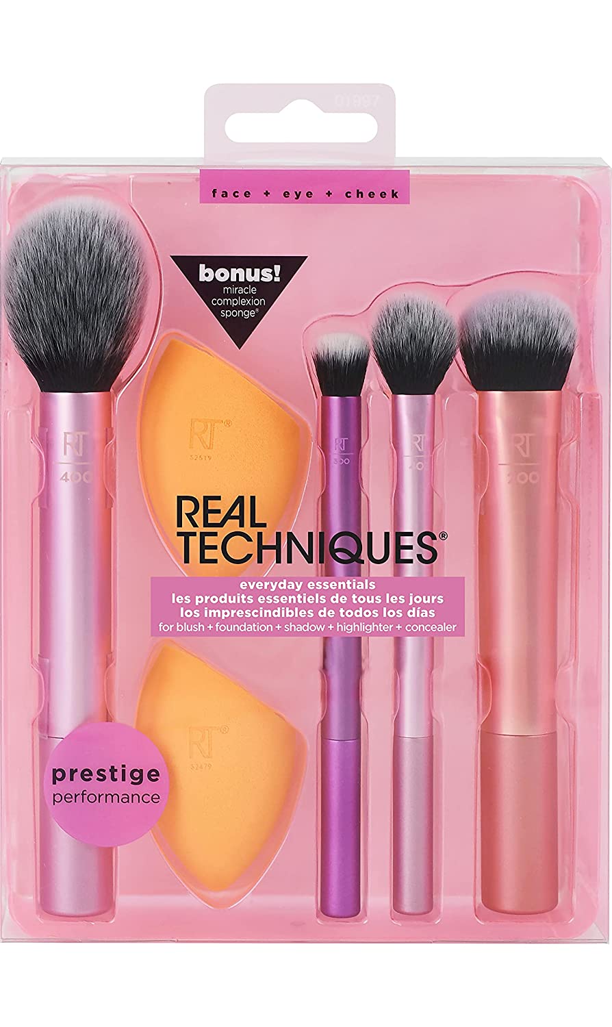 Real Techniques Makeup Brush Set with 2 Sponge Blenders