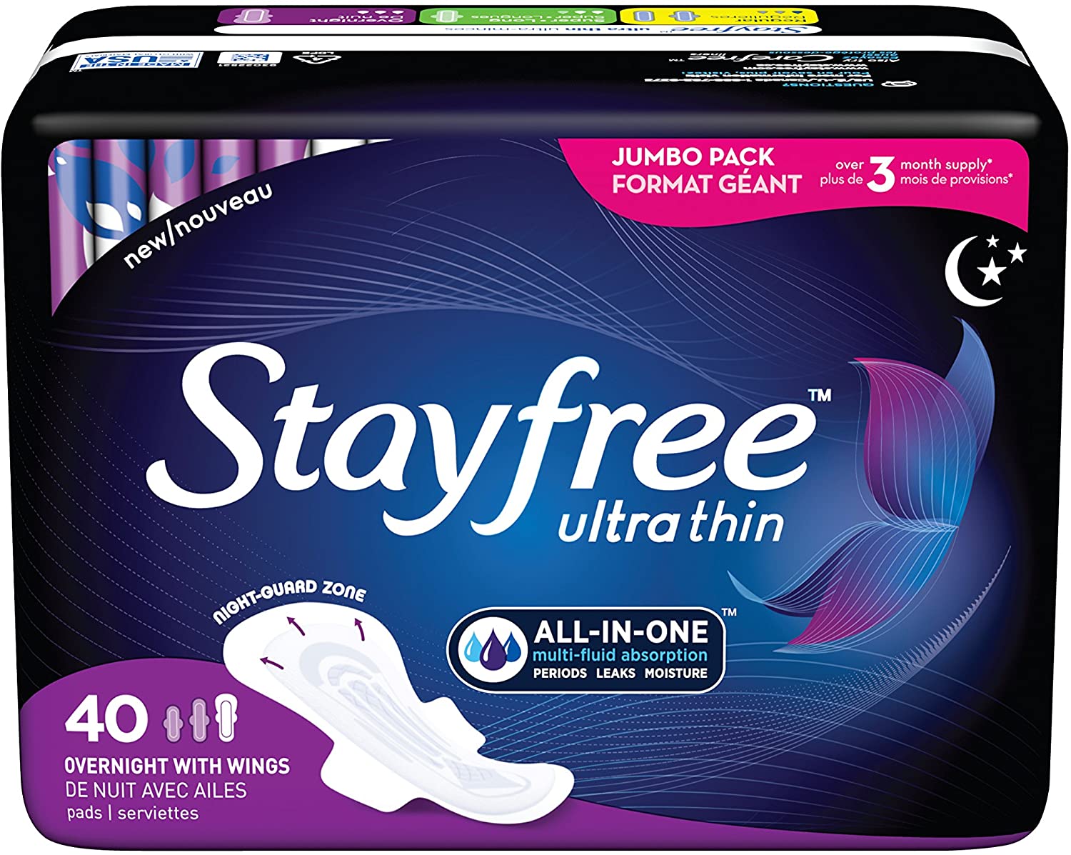 Stayfree Ultra Thin Overnight Pads with Wings