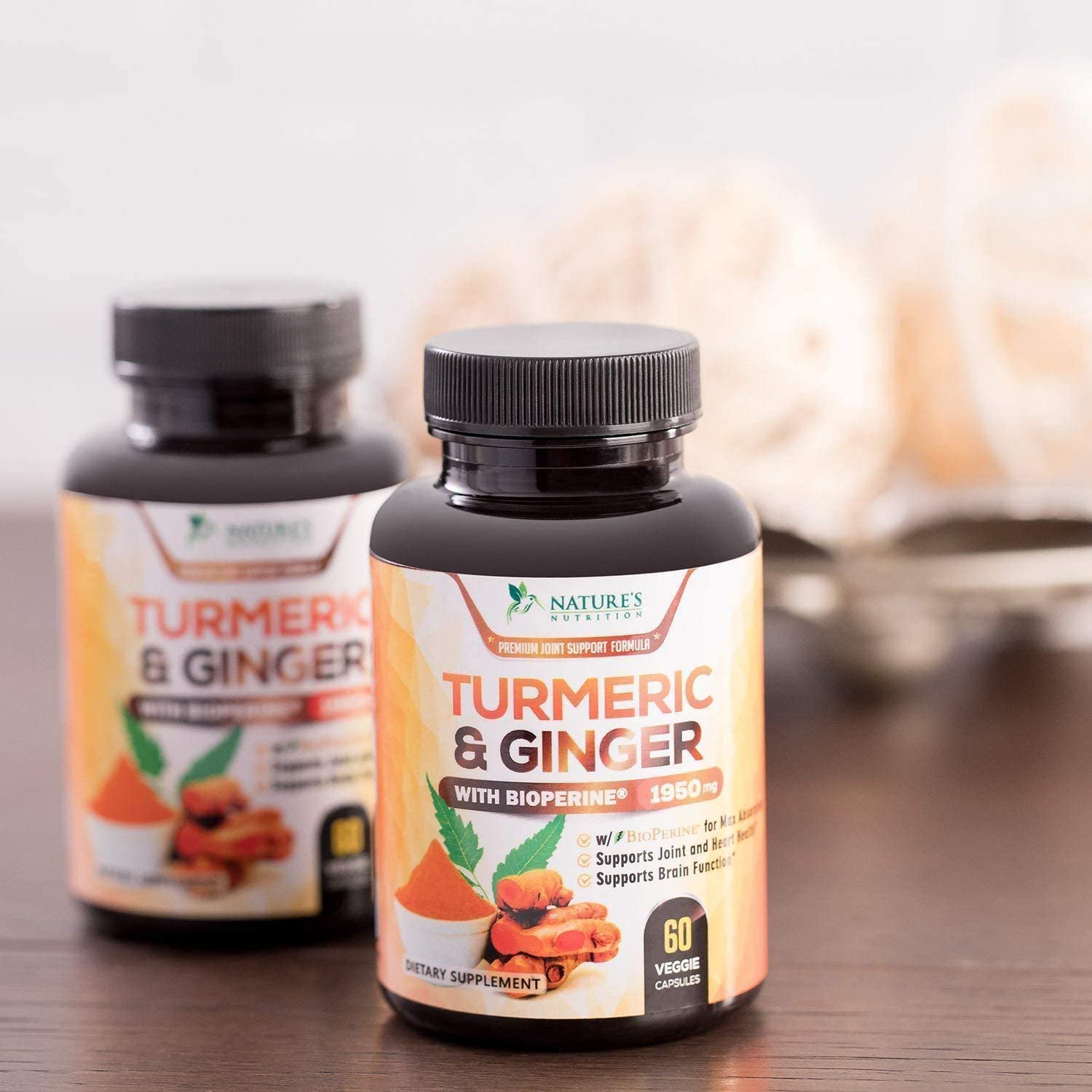 Turmeric Curcumin with BioPerine & Ginger 95% Curcuminoids
