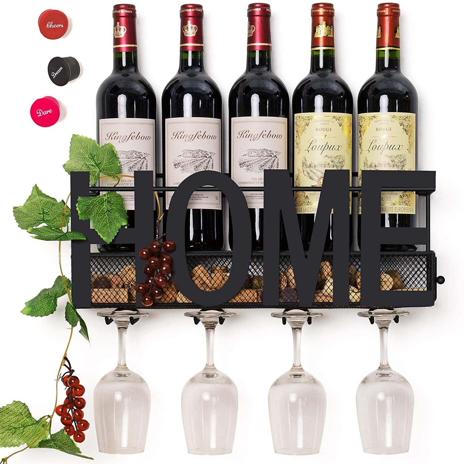 Wall Mounted Metal Wine Rack