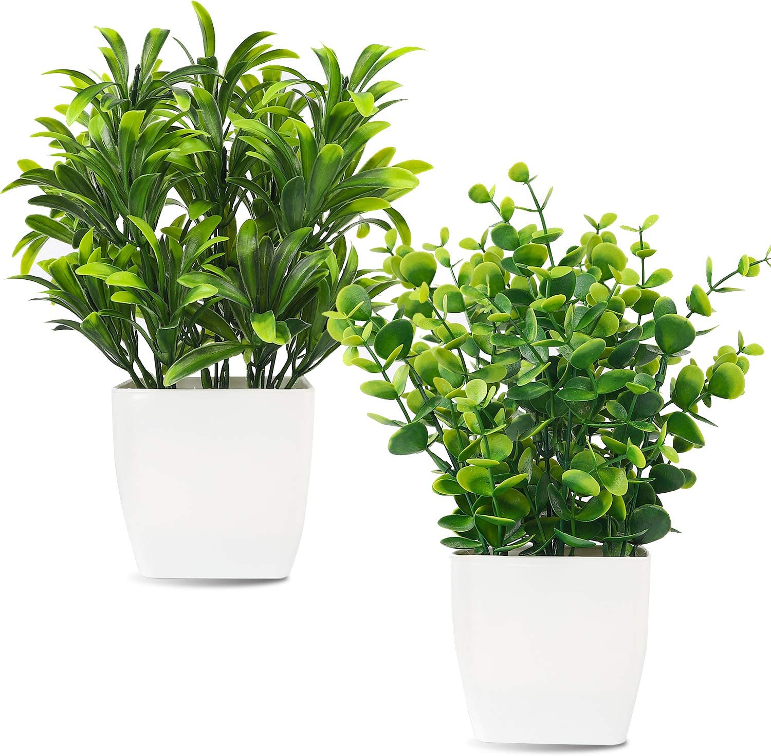 Whonline 2pcs Artificial Mini Potted Plants