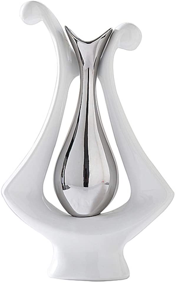 Anding Ceramic Vase Statue Silver Vase