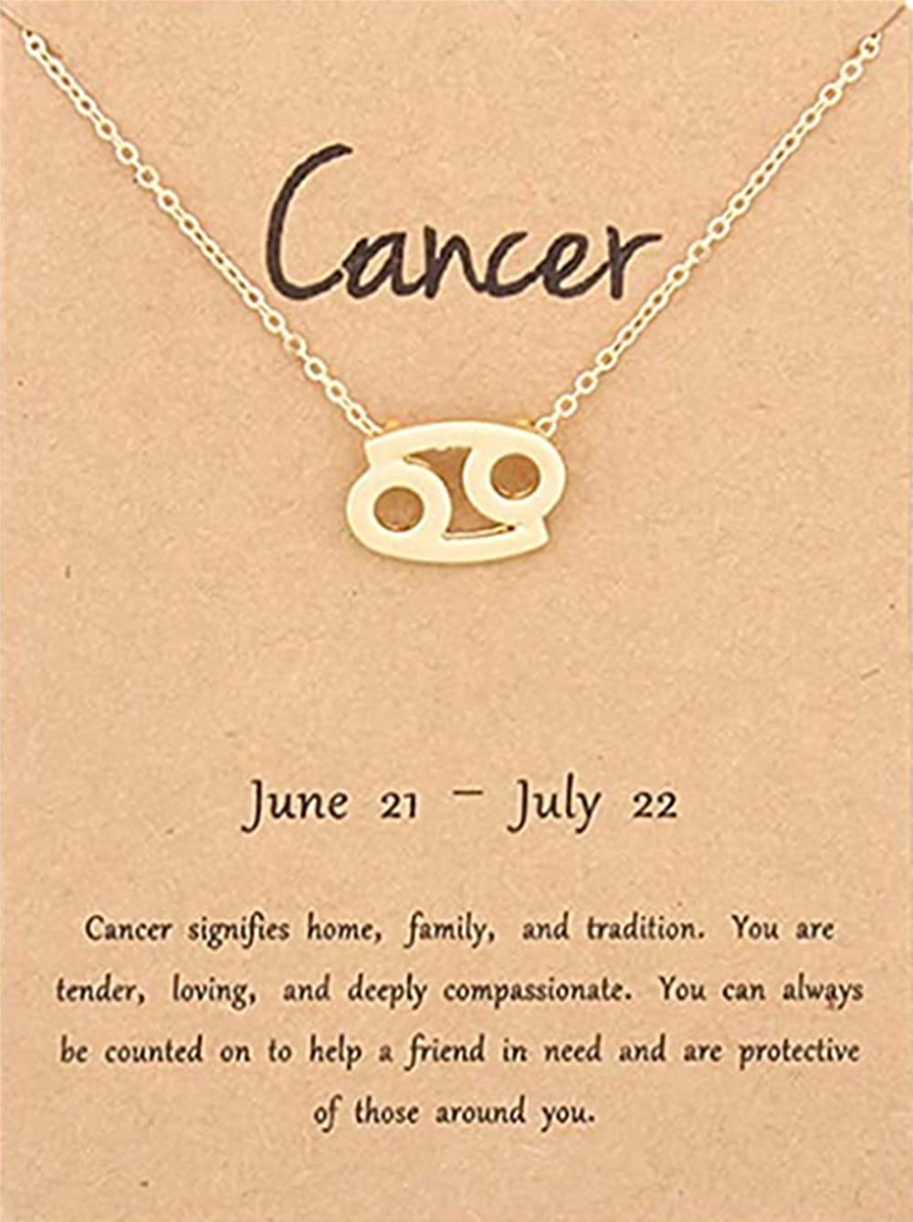 Cancer- Wishoney Astrology Necklace for Women