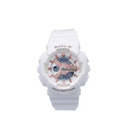 Casio BA110RG-7A Baby G Women's Watch White 43.4mm Resin