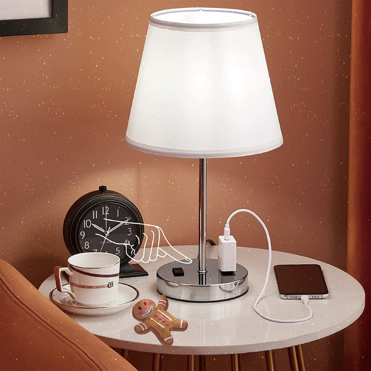 Innqoo Nightstand Lamp for Bedroom