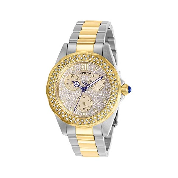 Invicta Women's Angel Quartz Watch with Stainless Steel Strap, Two Tone, 18 (Model- 28433)