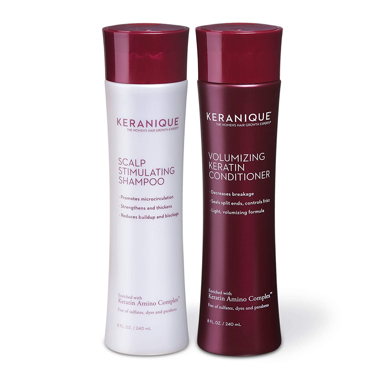 Keranique Shampoo and Conditioner Set for Hair Growth and Thinning Hair