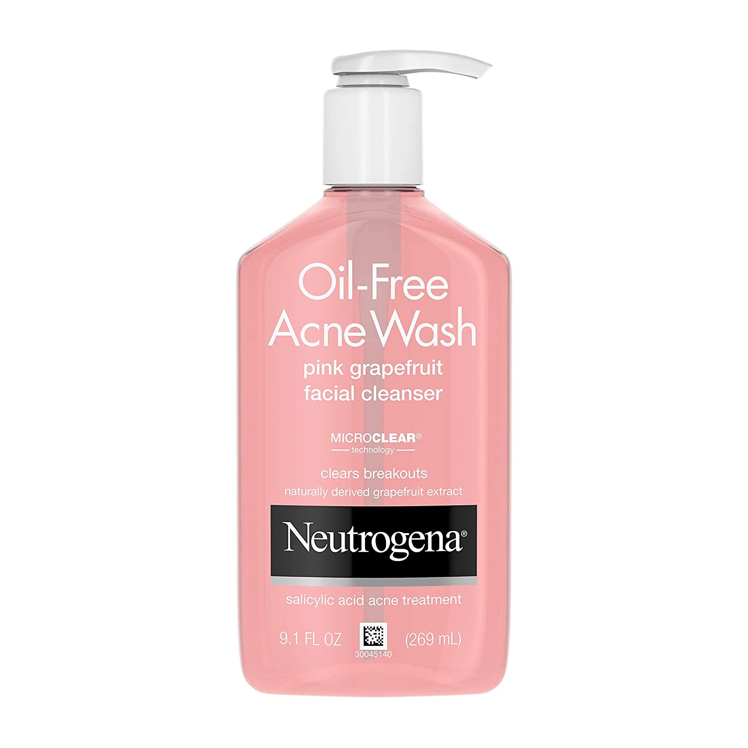 Neutrogena Oil-Free Salicylic Acid Pink Grapefruit Pore Cleansing Acne Wash 