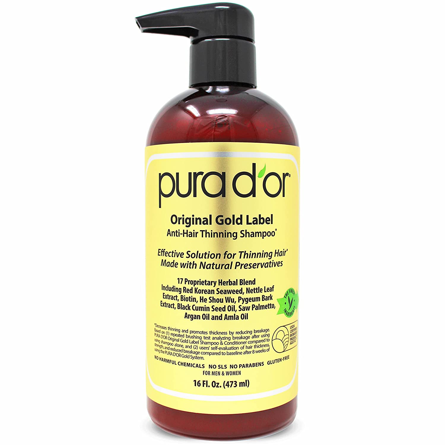 PURA D'OR Original Gold Label Anti-Thinning Biotin Shampoo