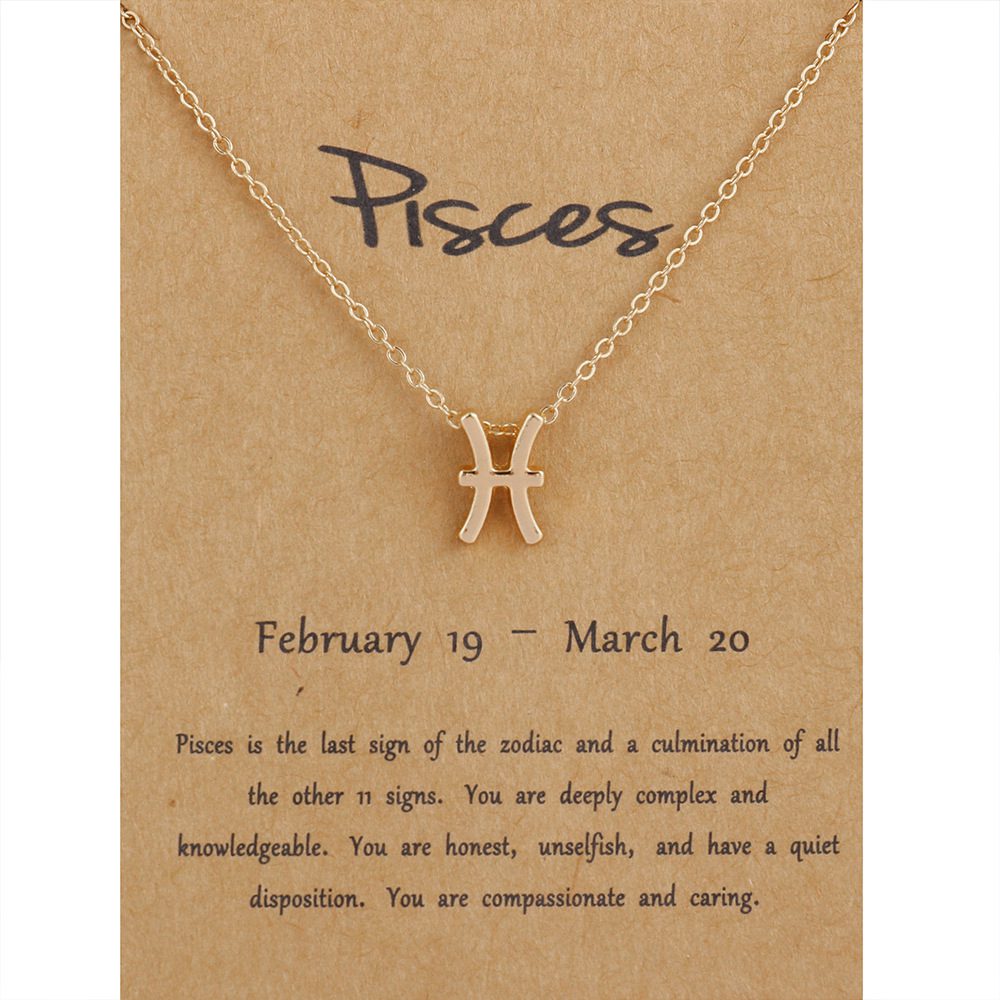 Pisces- PANTIDE 3Pcs Constellation Zodiac Layer Necklaces for Women Girls