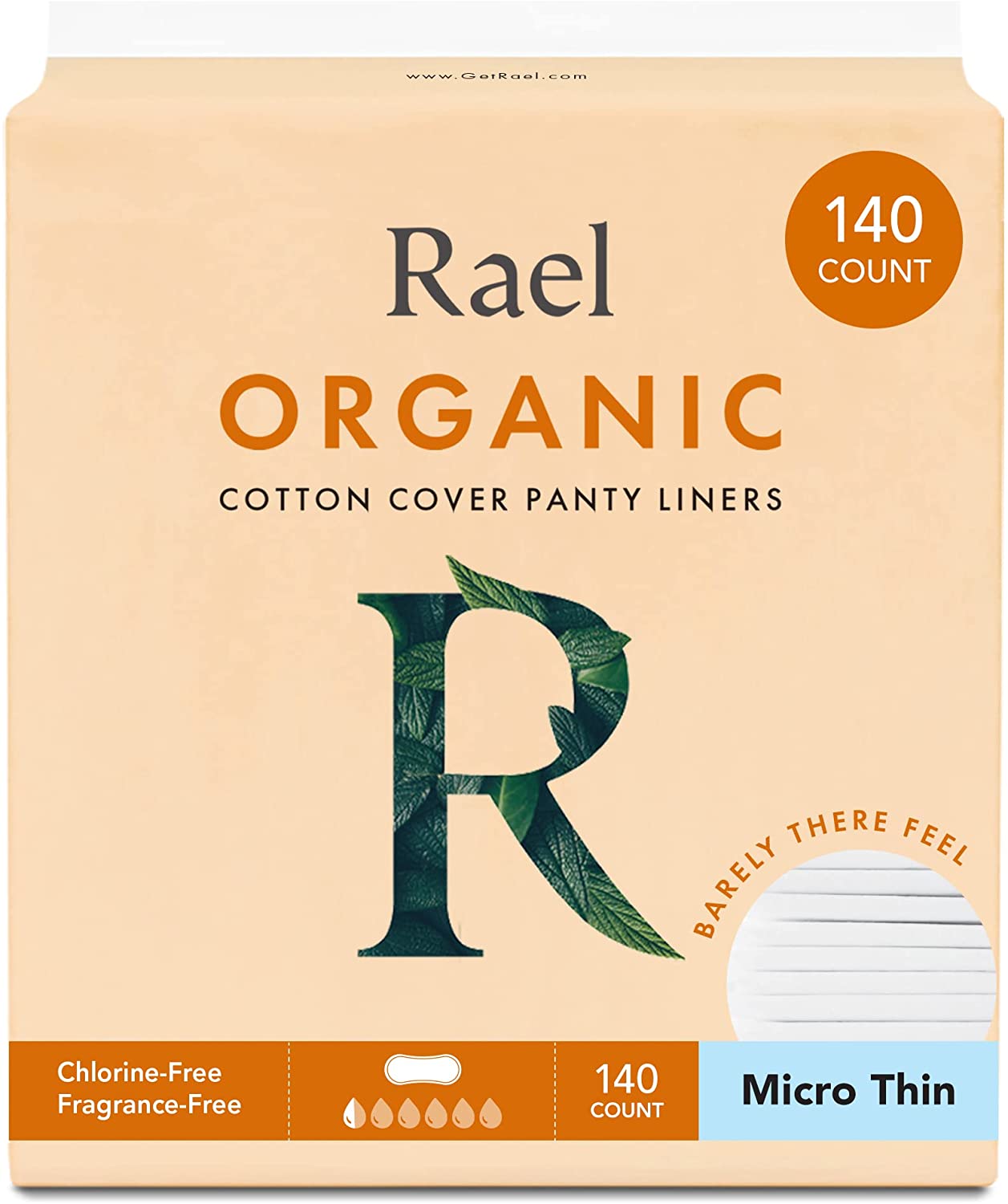 Rael Organic Cotton Cover Panty Liners