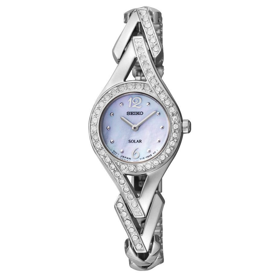 Seiko Women's SUP173 Jewelry-Solar Classic Silver-Tone Stainless Steel Watch