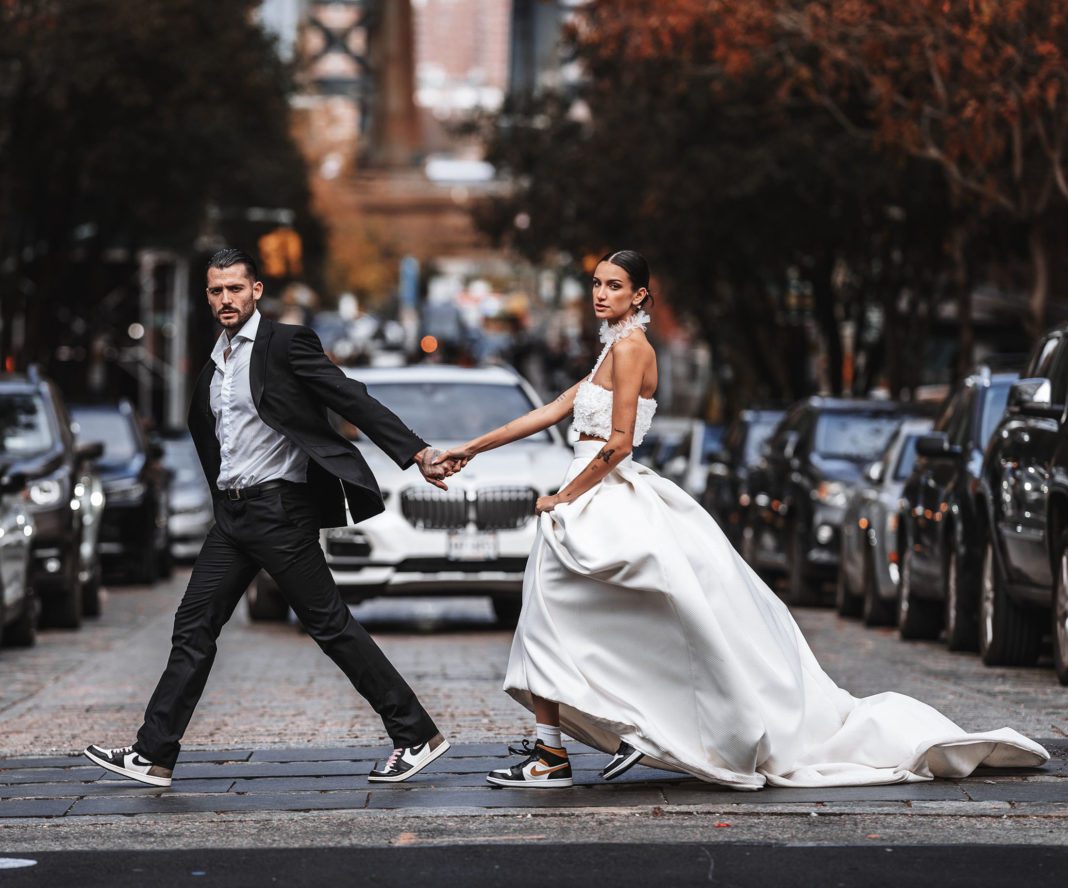 Style A Wedding Dress With Sneakers