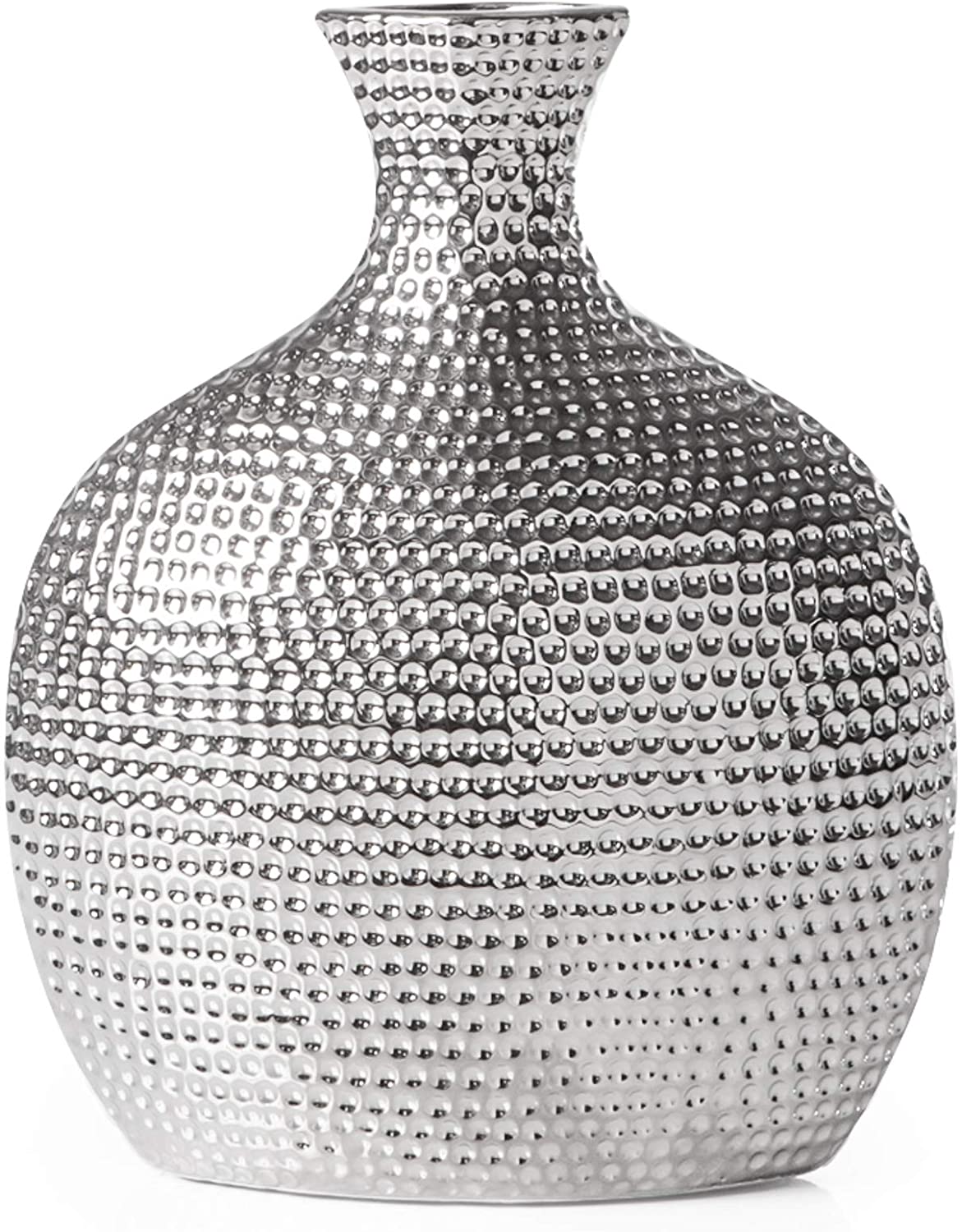 Torre & Tagus Helio Hammered Ceramic Bottle Vase
