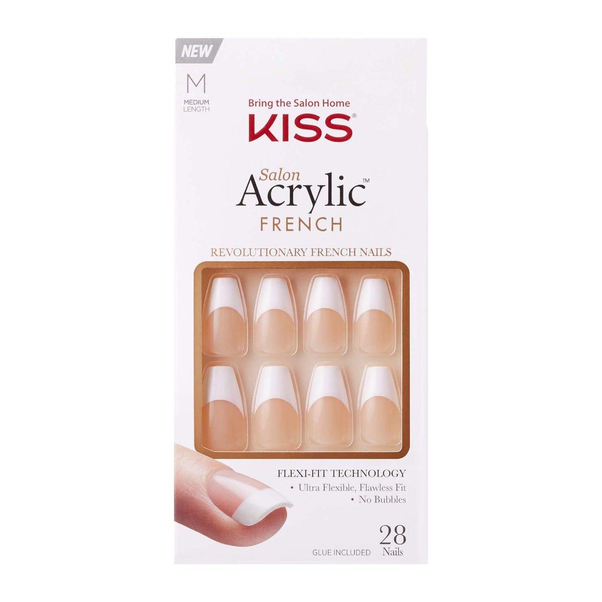 KISS Salon Acrylic French Nail Manicure Set