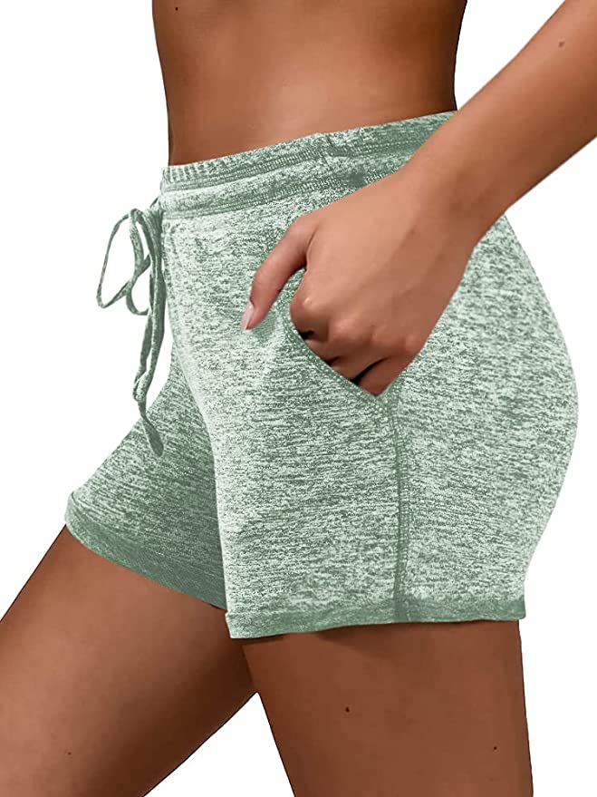 Miladusa Women Running Yoga Active Workout Lounge Casual Shorts 