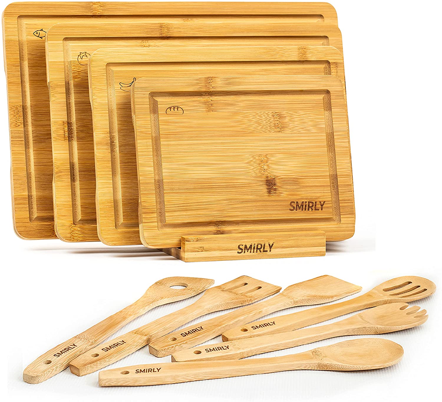 SMIRLY Wood Cutting Boards for Kitchen