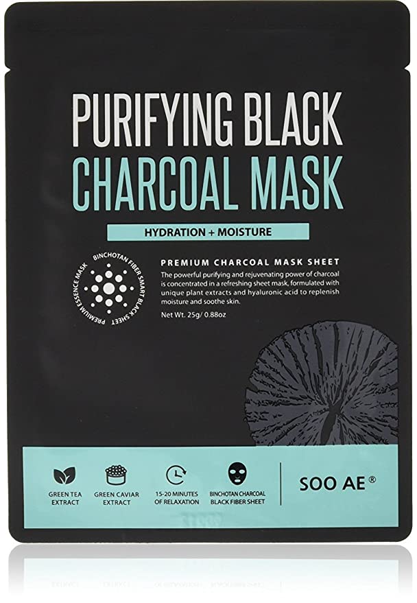 Soo'ae Purifying Black Charcoal Mask 