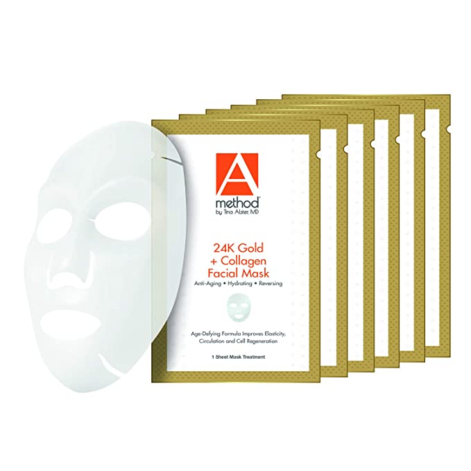 The A Method 24K Gold + Collagen Facial Masks
