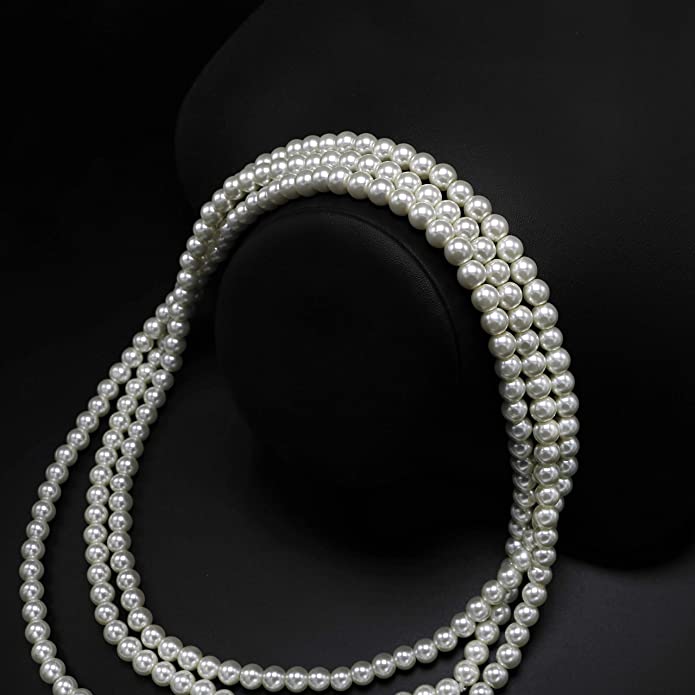 Aisansty Long Pearl Necklaces for Women