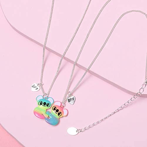 Best Friends Magnetic Half Heart Pendant Panda Koala Necklace