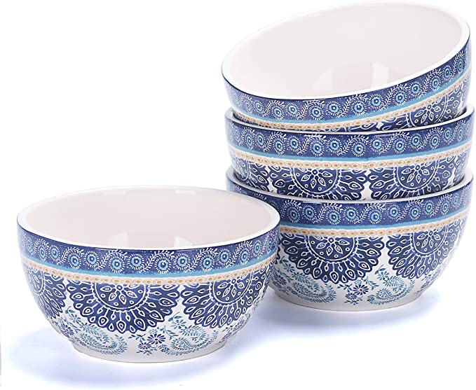 Bico Blue Talavera Ceramic Cereal Bowls