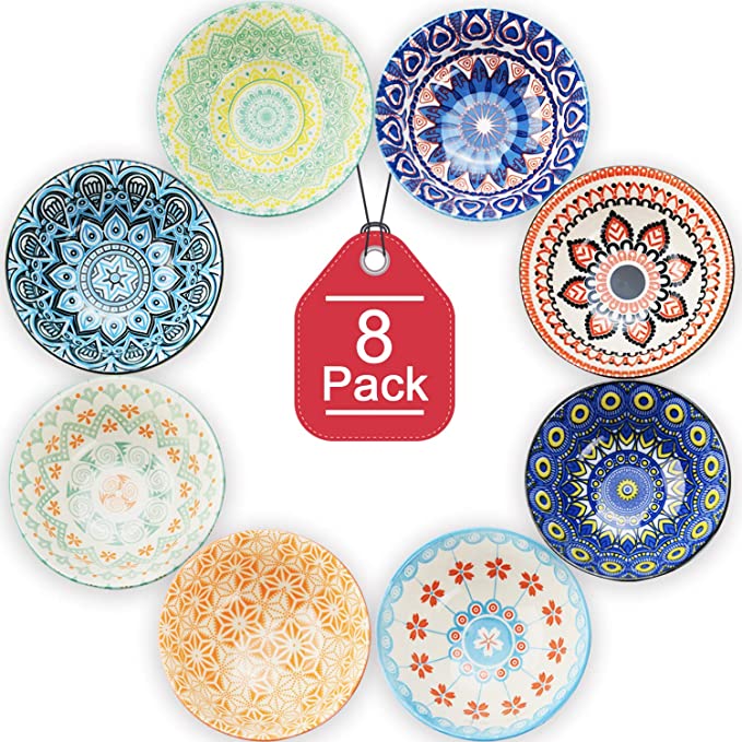 Farielyn-X 8 Pack Small Ceramic Bowls
