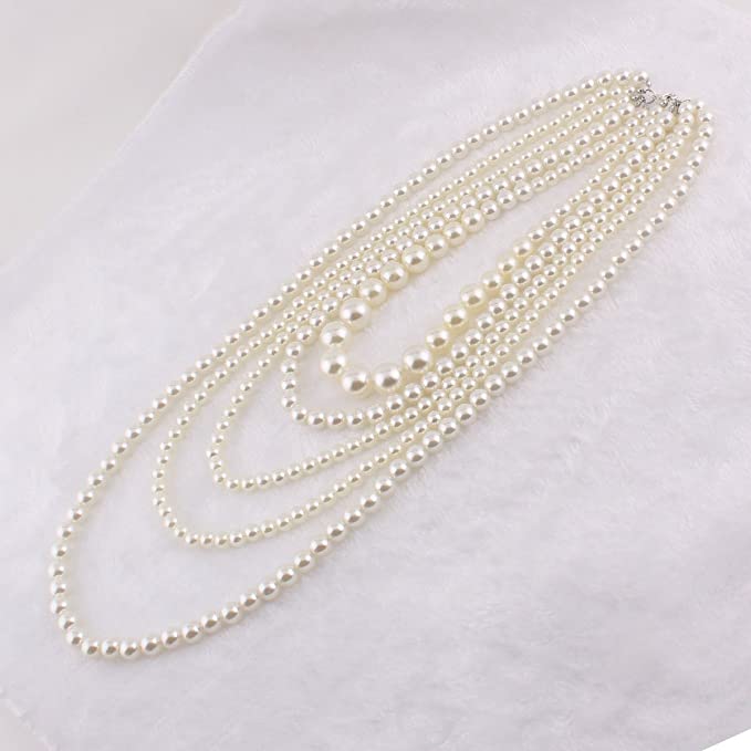 Sogee Imitation Pearl Choker Necklace