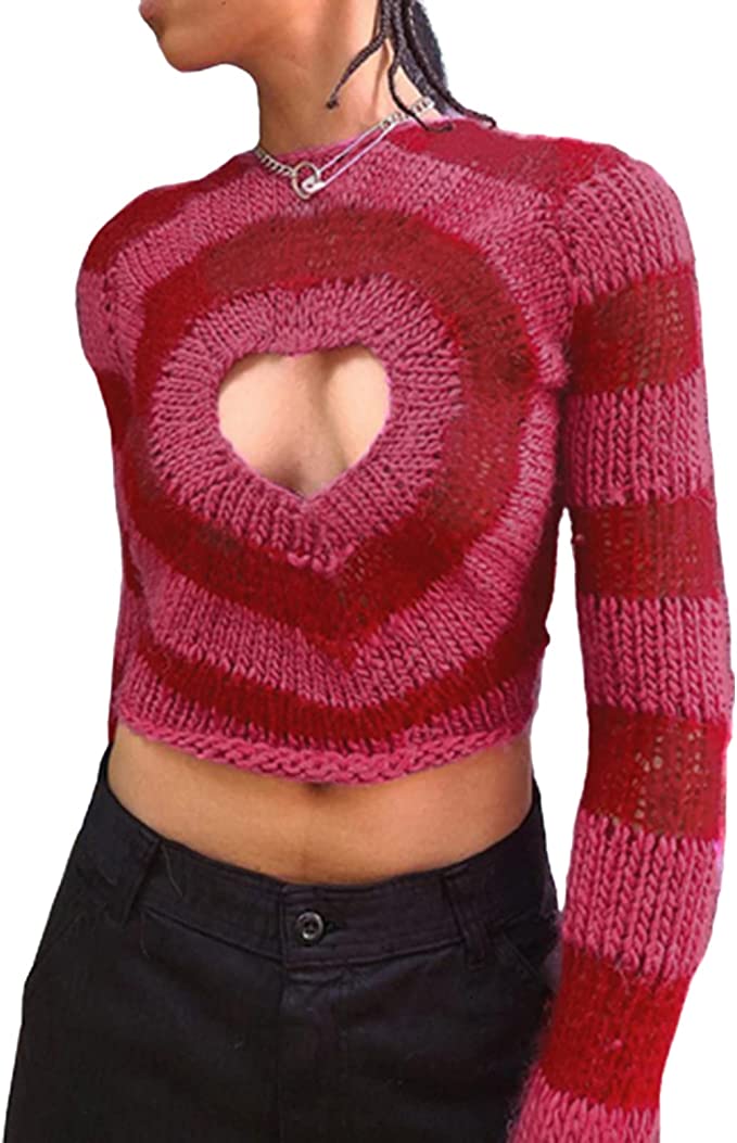 Zempertoopa Women’s Y2K Crochet Crop Top